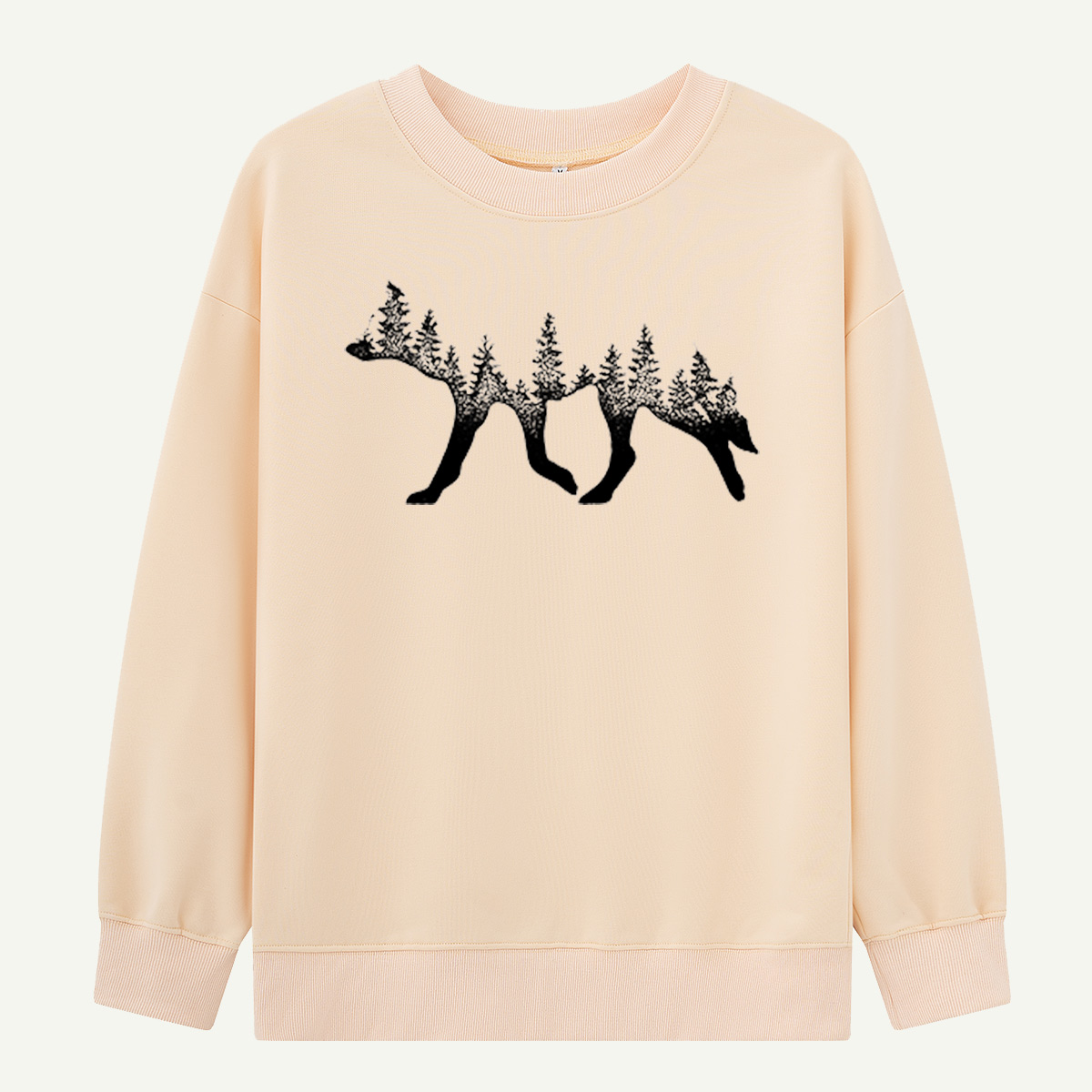 Forest Silhouette Bear Landscape Sweatshirts