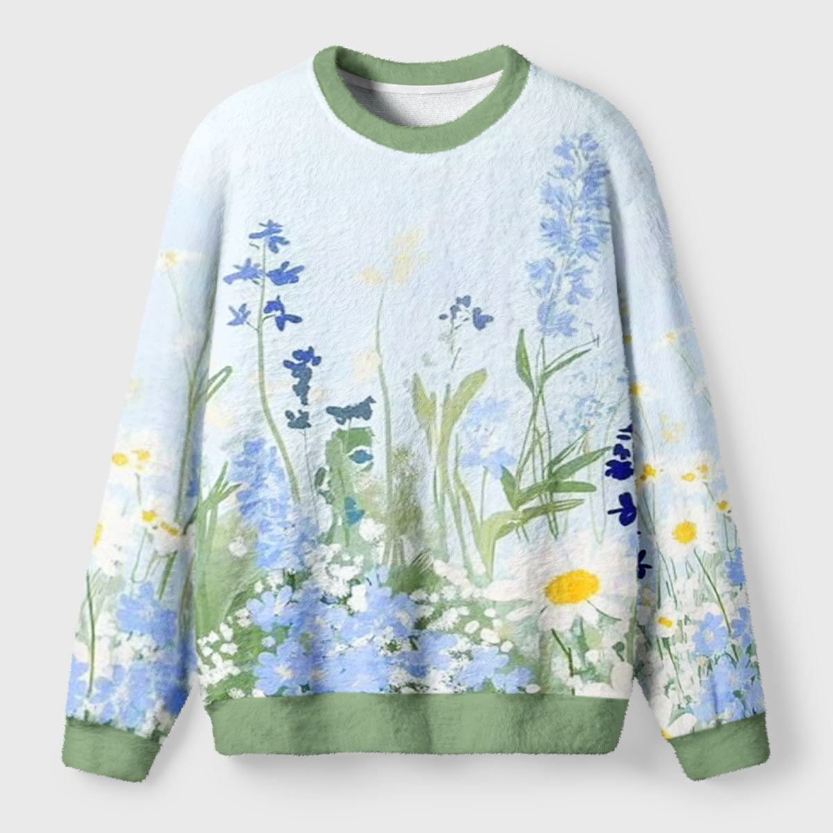 Meadow Bloom Melody Ugly Fuzzy Fleece Sweatshirt