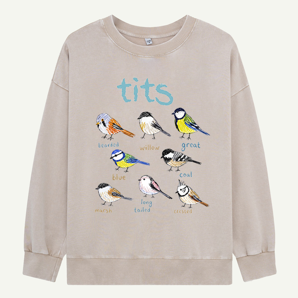 Meet the Tits Bird Guide Washed Sweatshirts