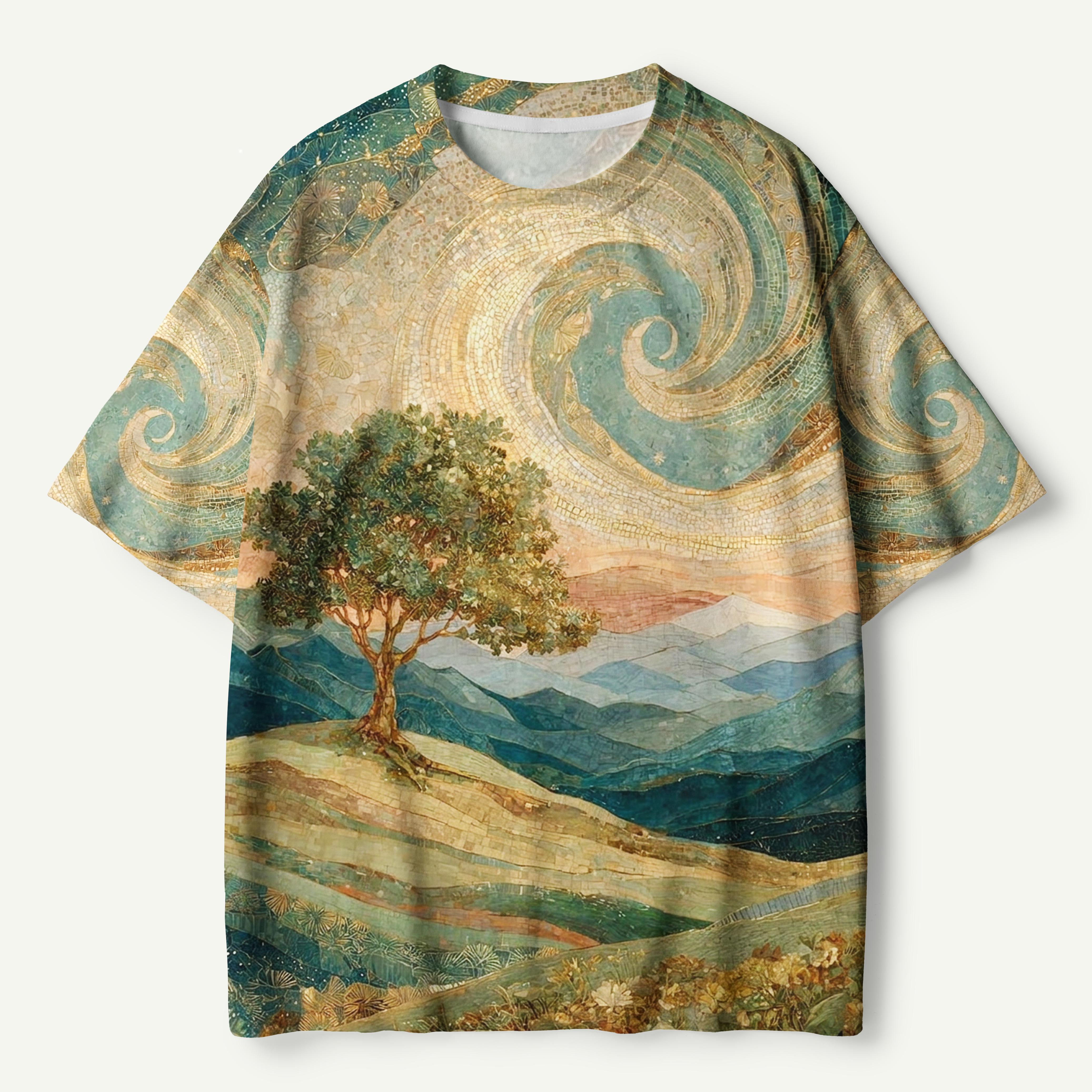 Whirlwind Tree Serenity Landscape Premium Pure Cotton Tee