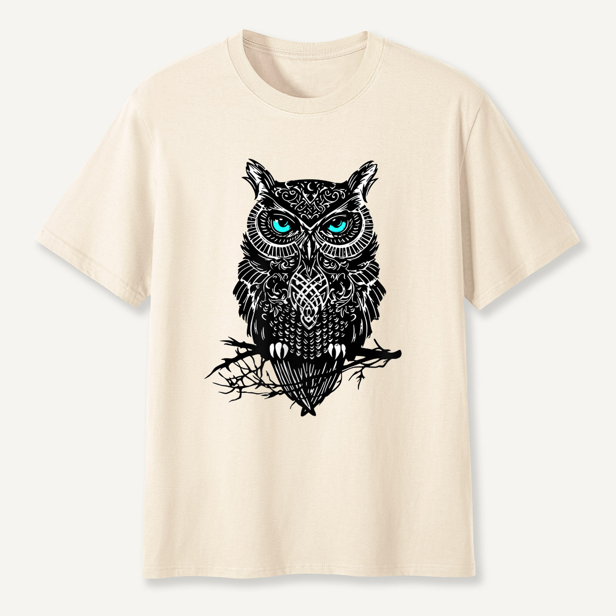 Tribal Blue-Eyed OwlT-Shirt
