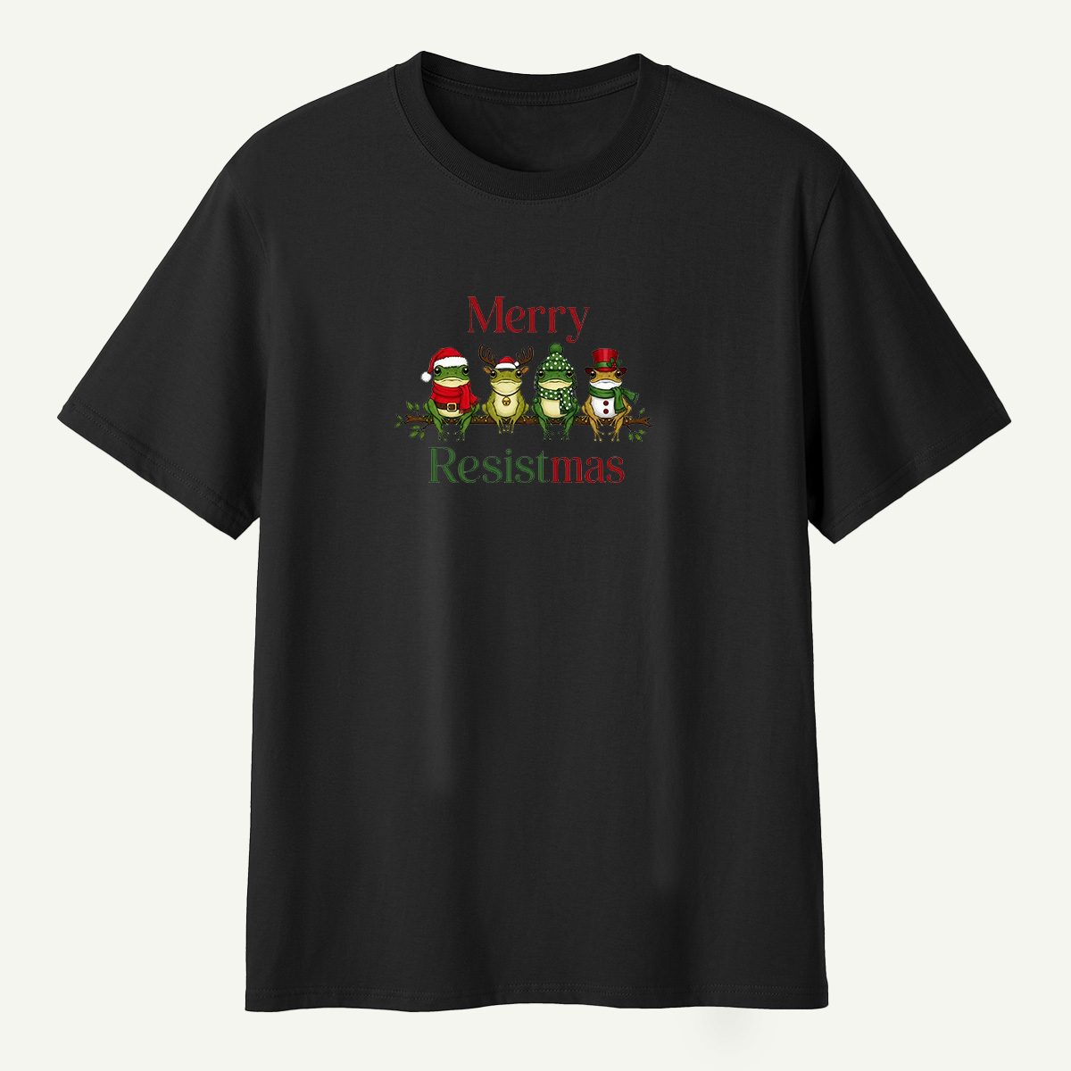 Merry Resistmas Christmas Frogs T-Shirt