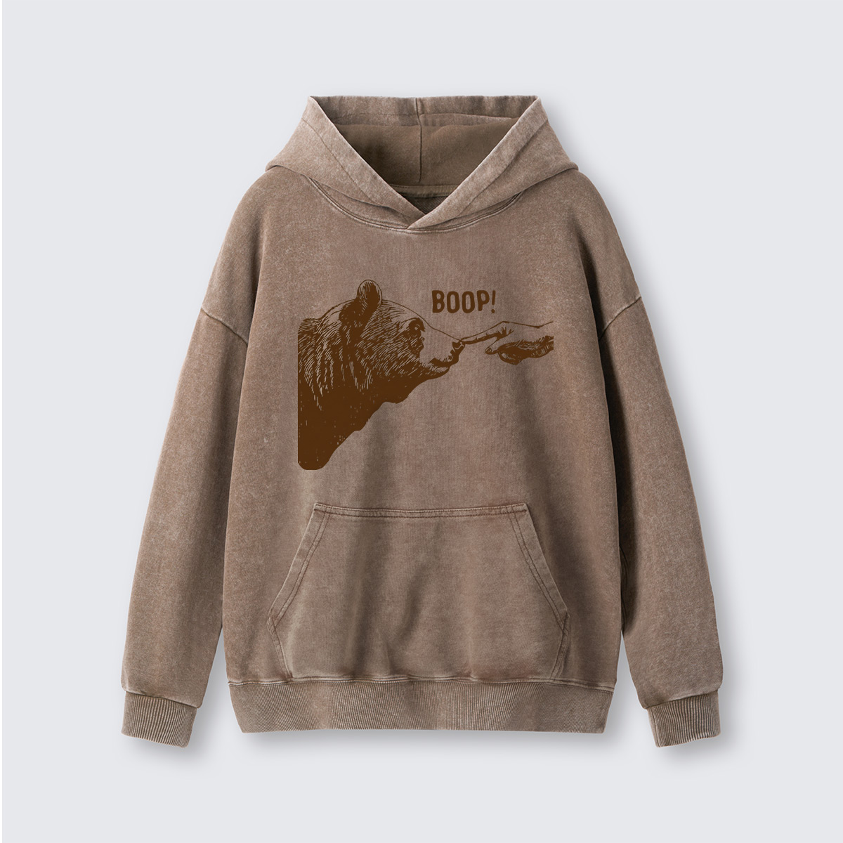 Boop Bear Nose  Washed Hoodie
