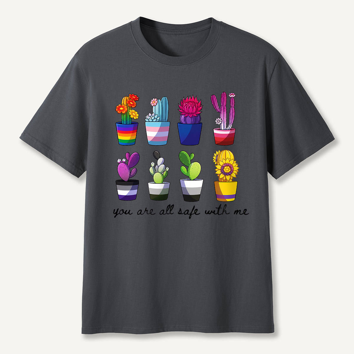 You Are Safe With Me Cactus T-shirt