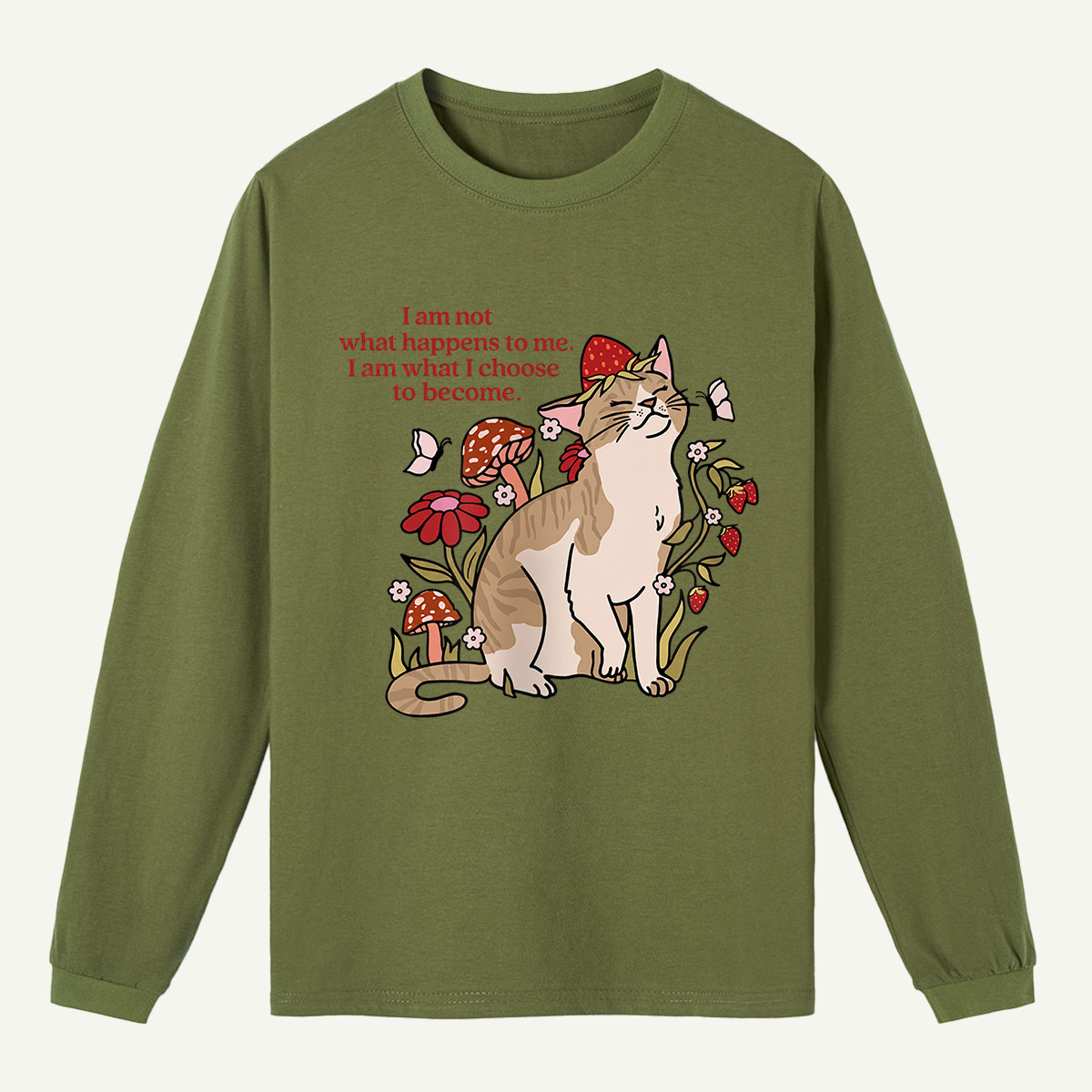 Forest Cat Quote Long Sleeve T-Shirt