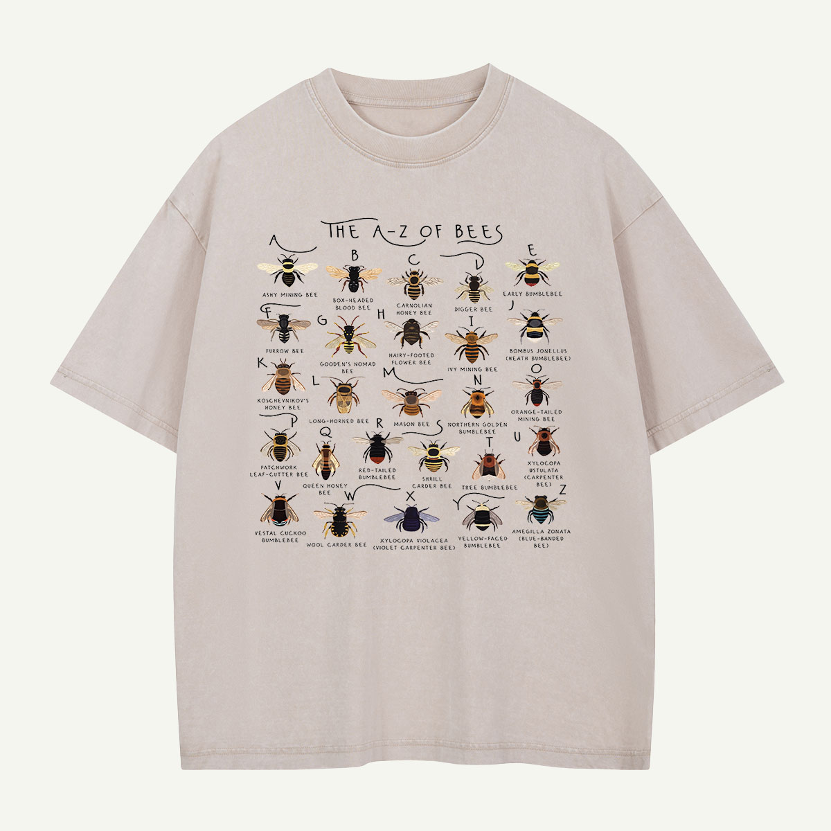The Bee Alphabet Washed T-Shirt