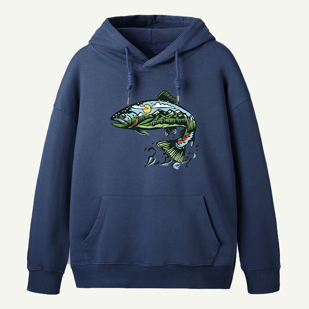 Mountain Moon Inside The Trout Hoodie