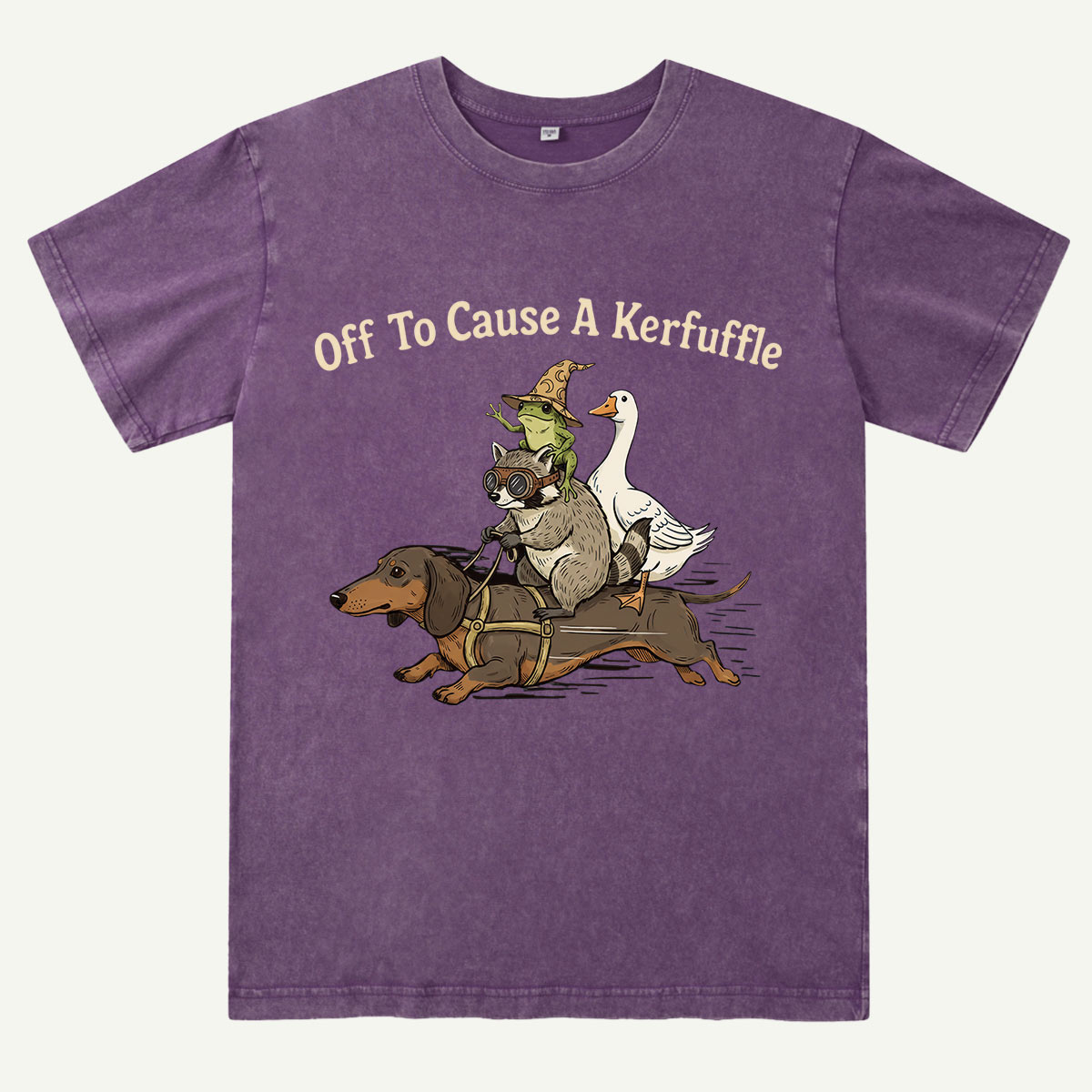 Off To Cause A Kerfuffle Washed T-Shirt