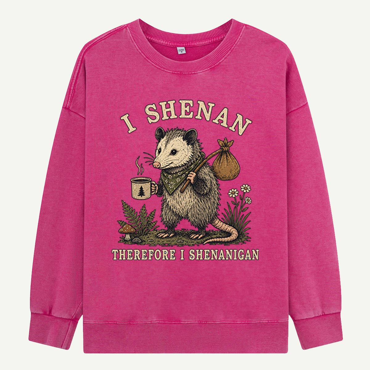 Opossum Shenanigan Philosophy Washed Sweatshirts