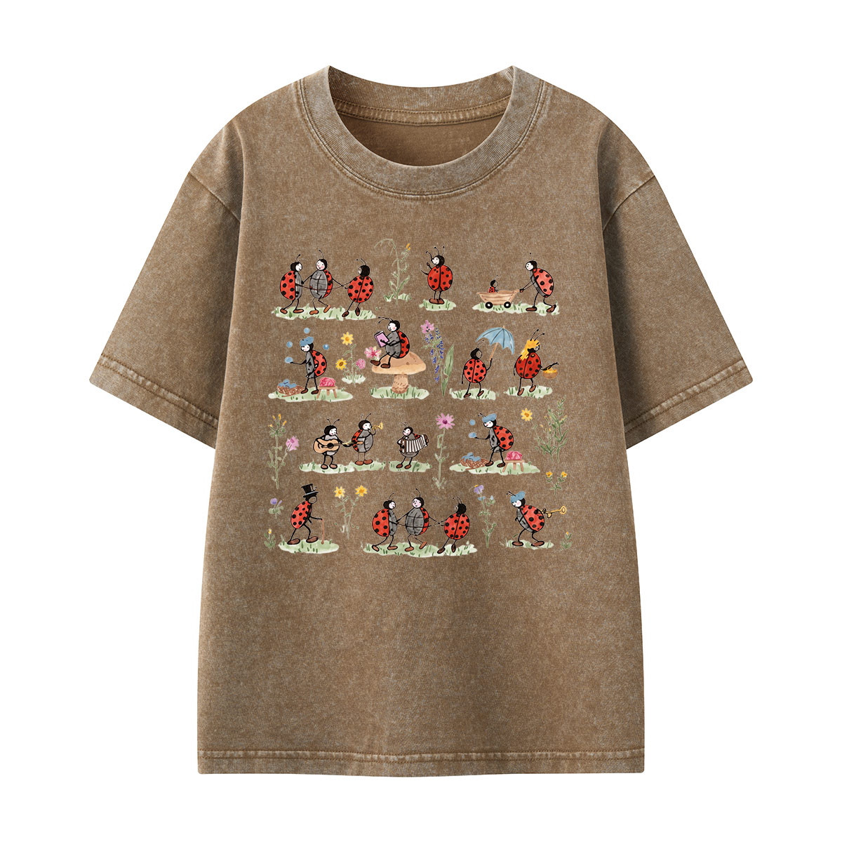 Colorful Bird Guide Kids Washed T-Shirt