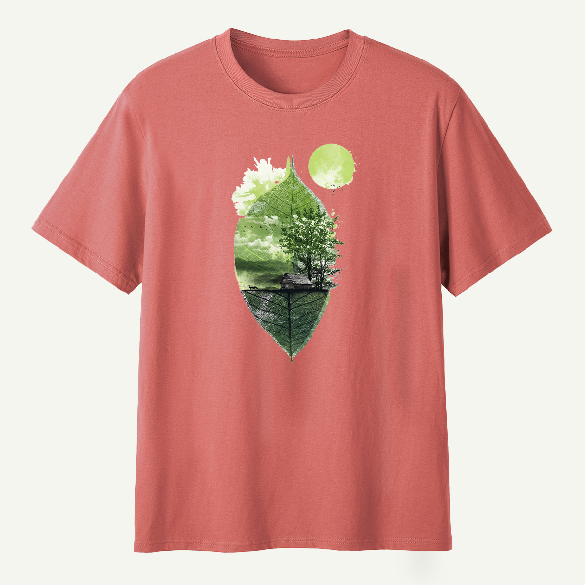 Forest Inside A Leaf Landscape T-Shirt