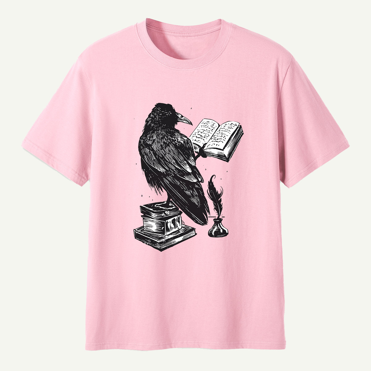 Raven Scholar Reading Books T-Shirt
