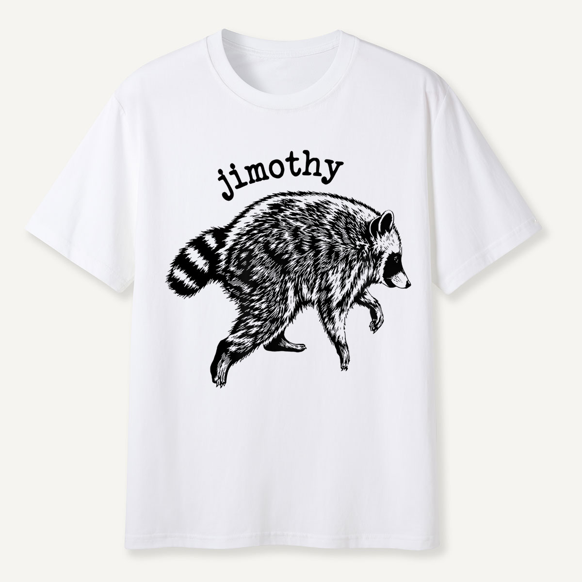 Jimothy Classic Black Line Raccoon T-Shirt