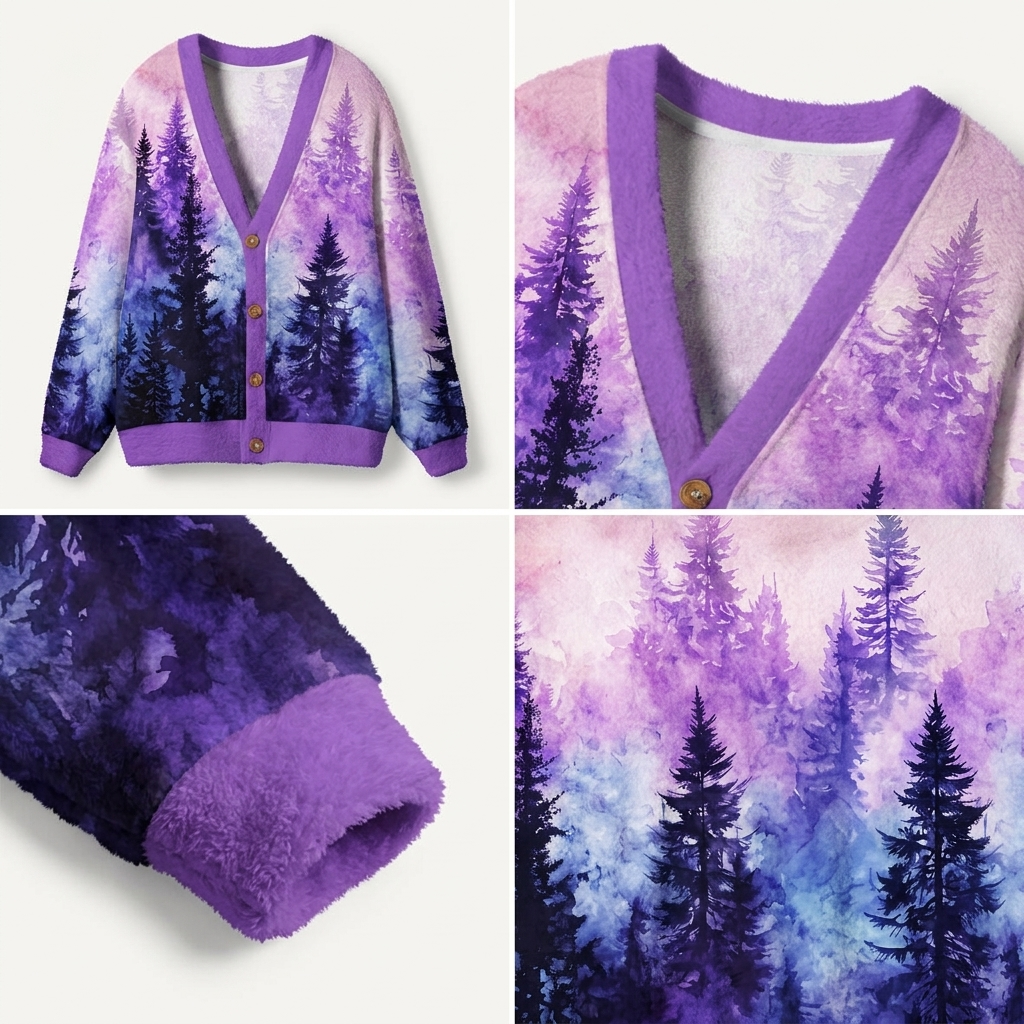 Luminous Forest  Premium Ugly Cardigan Sweaters