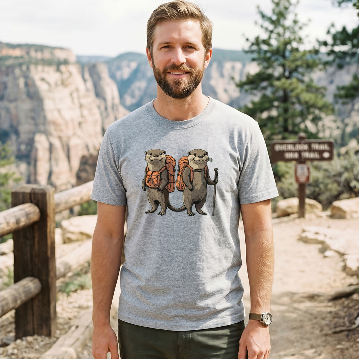 Otter Buddies Backpacker T-Shirt