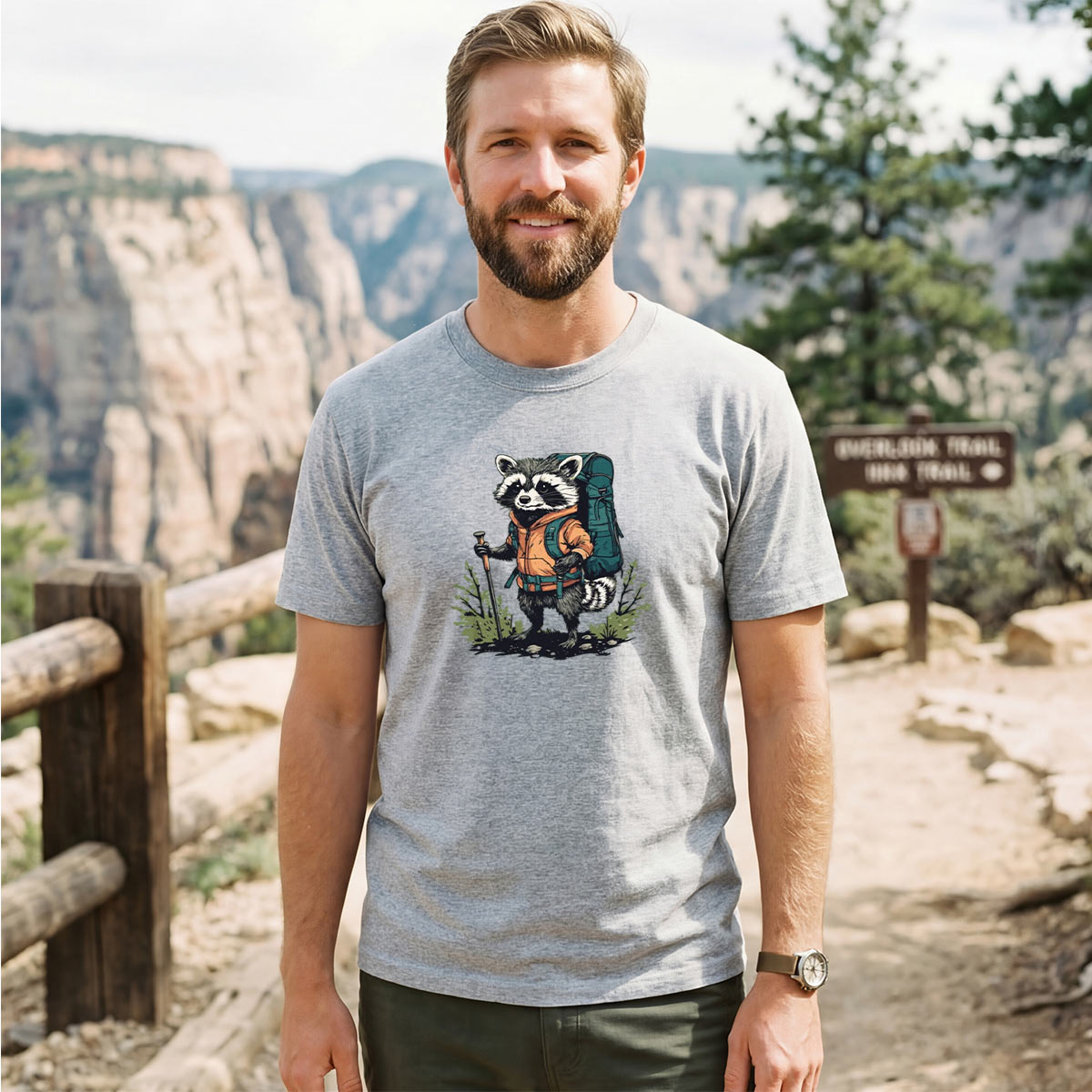 Raccoon Backpacker T-Shirt