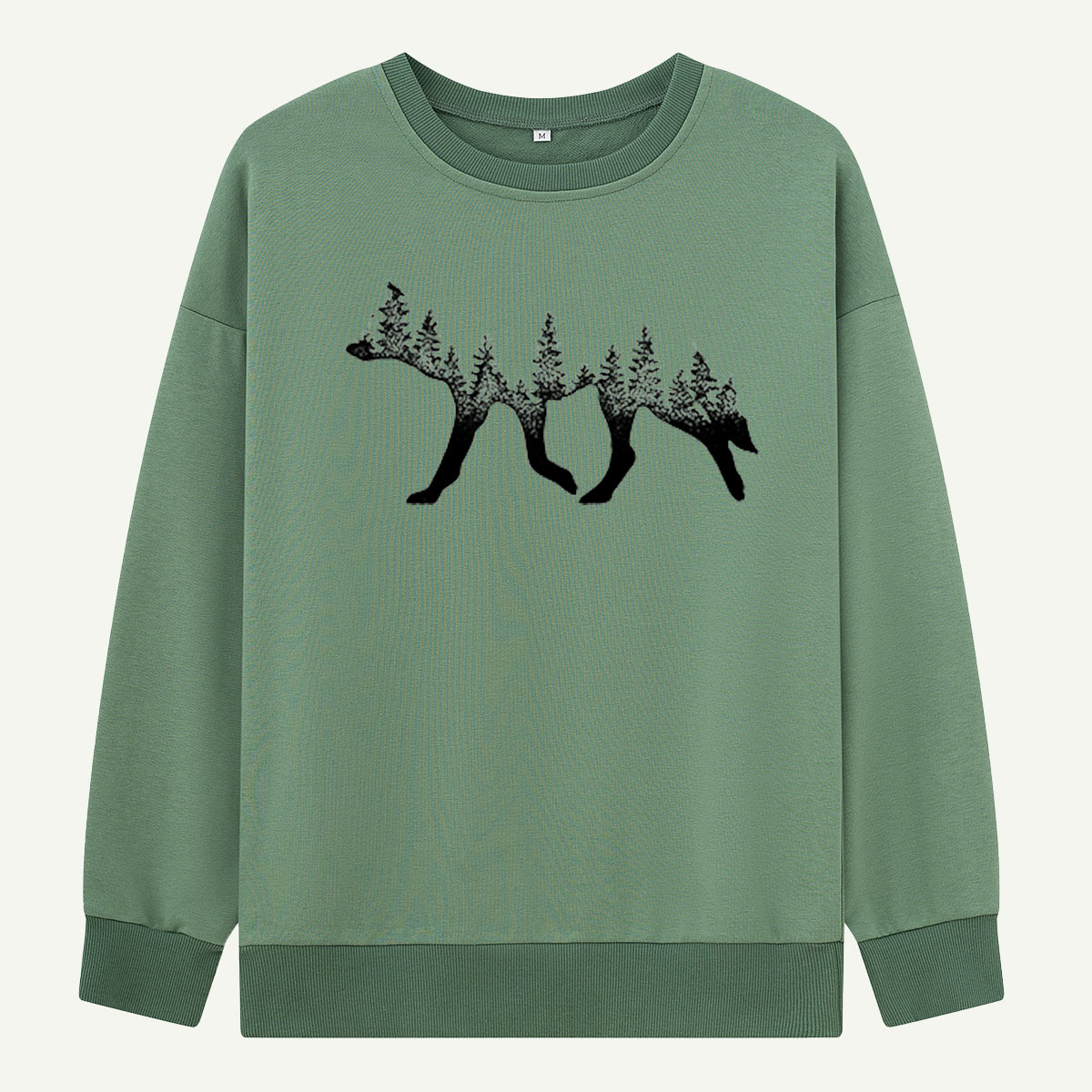 Forest Silhouette Bear Landscape Sweatshirts