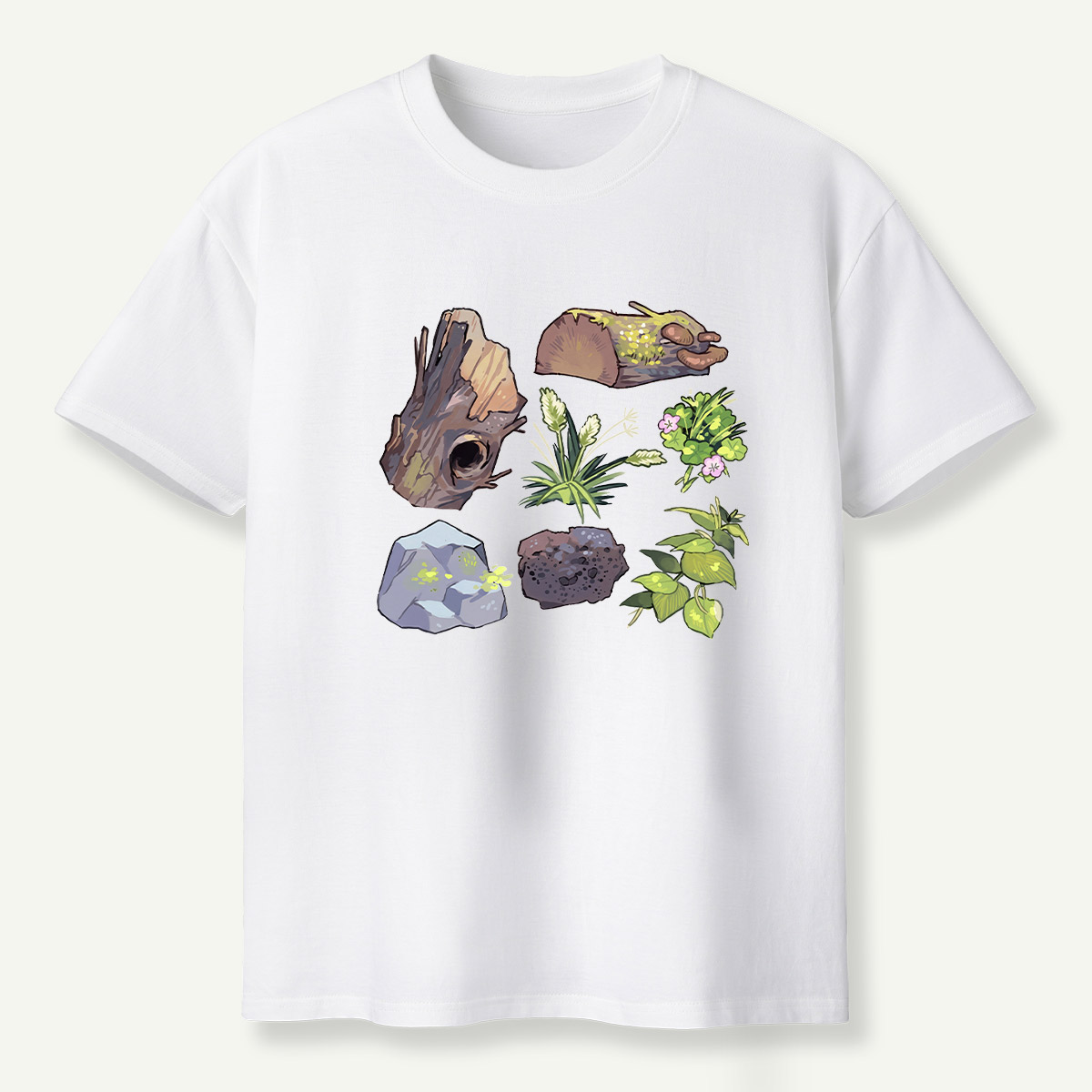 Woodland Moss Rock Nature Collection T-Shirt