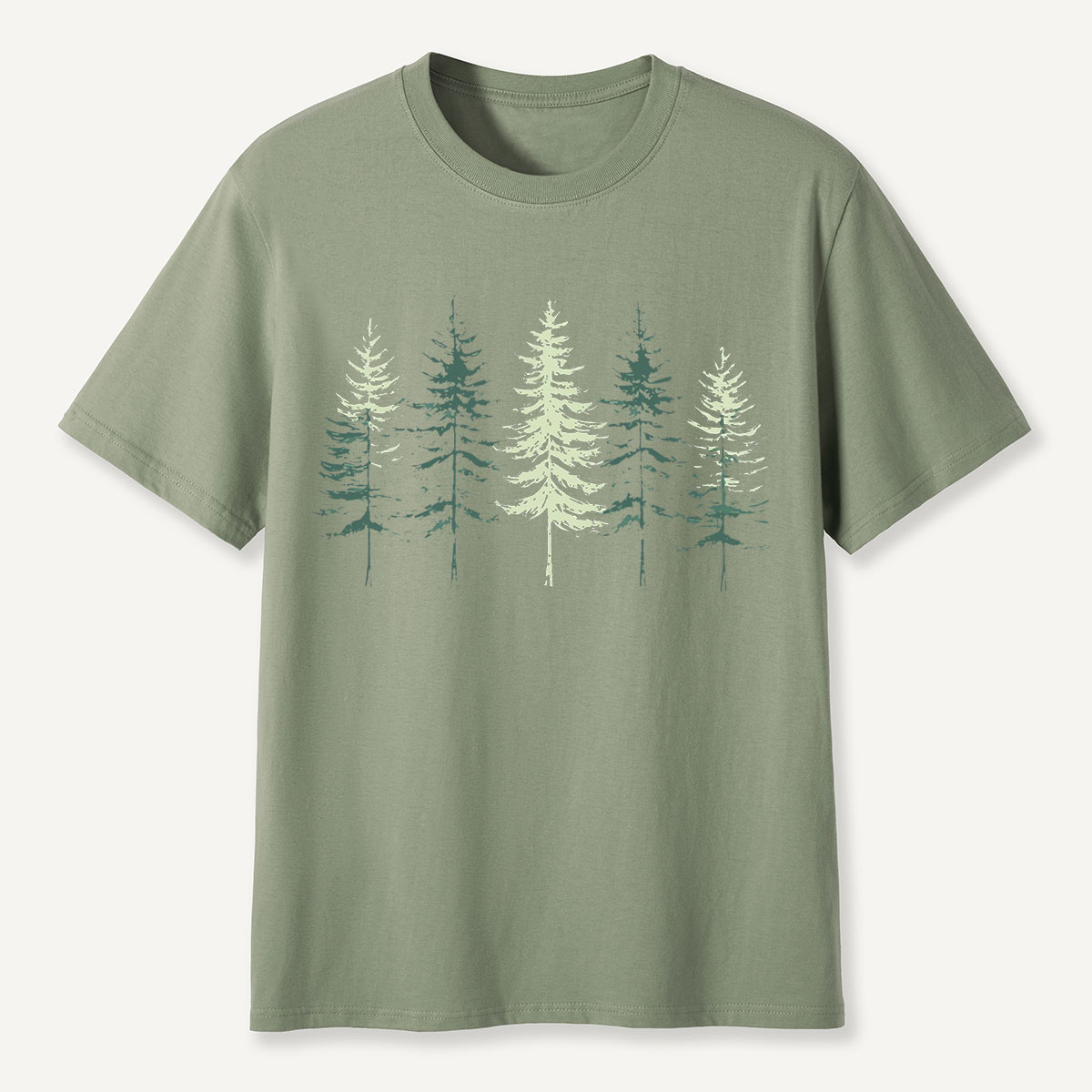 Minimal Pine Forest Silhouette T-Shirt