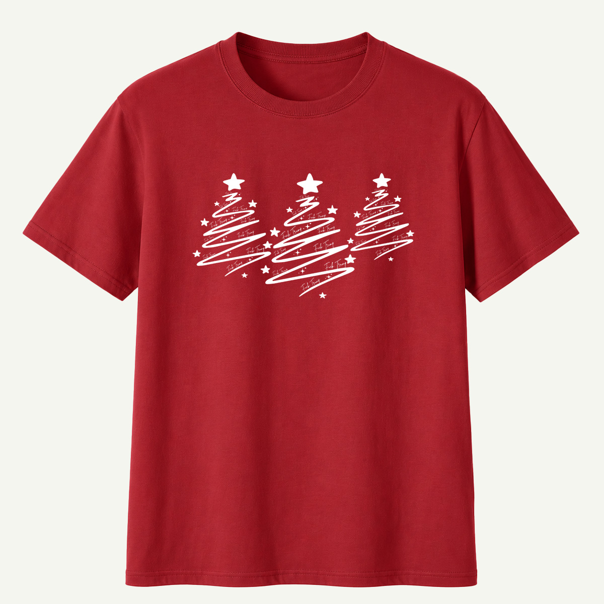 Scribble Star Christmas Tree Art T-Shirt