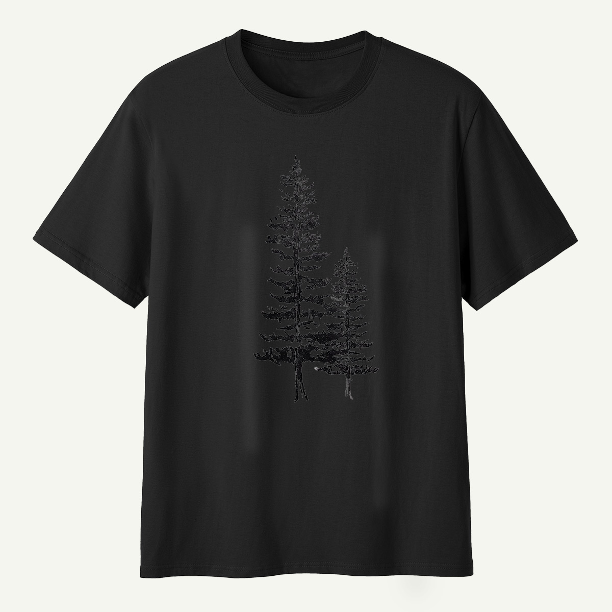 Lone Pine Tree Botanical Sketch T-Shirt
