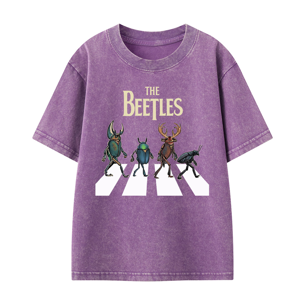 The Beetles Funny Insect Band Kids Washed T-Shirt