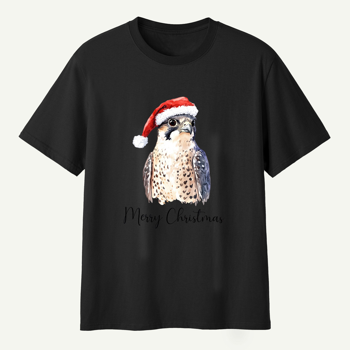 Merry Christmas Falcon Santa Hat T-Shirt