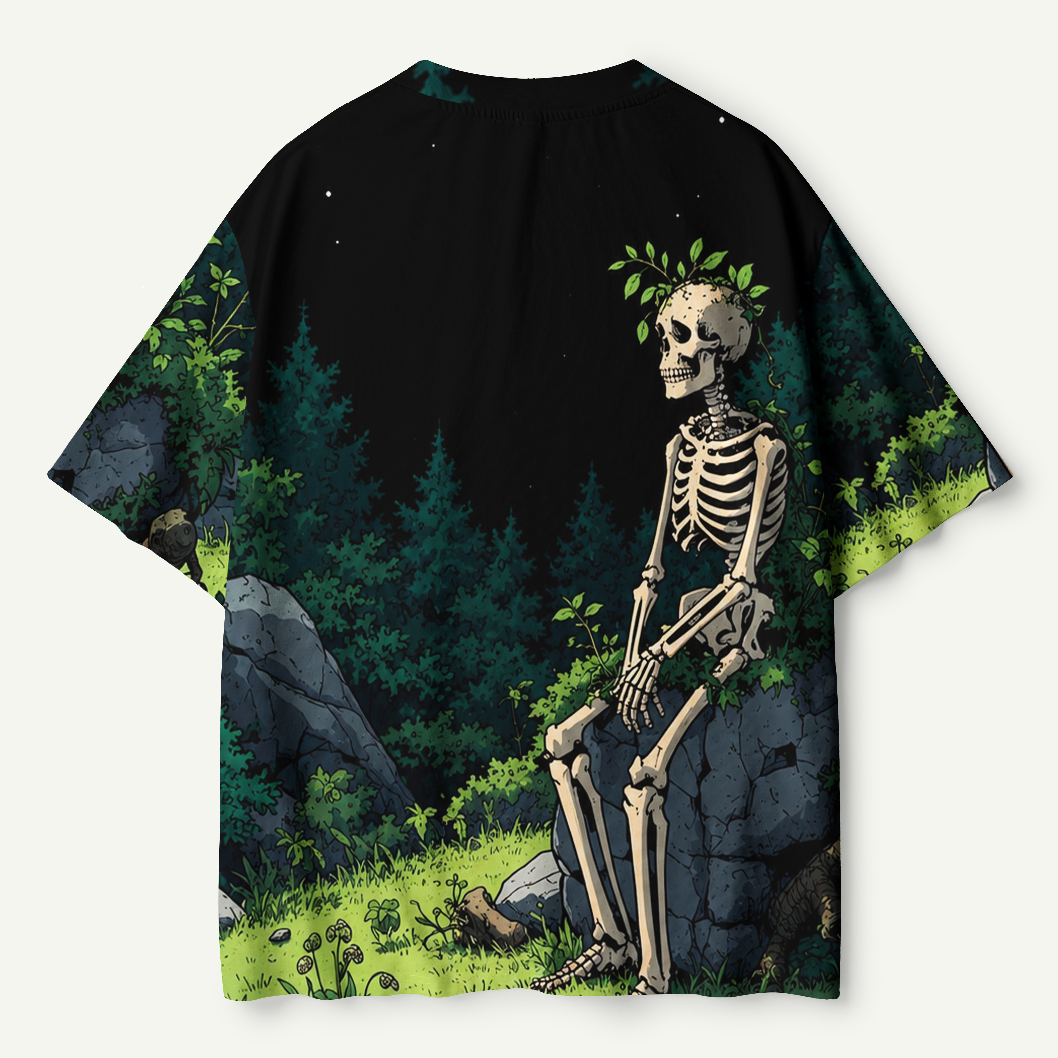 Skeleton Waiting In The Forest Premium Pure Cotton Tee