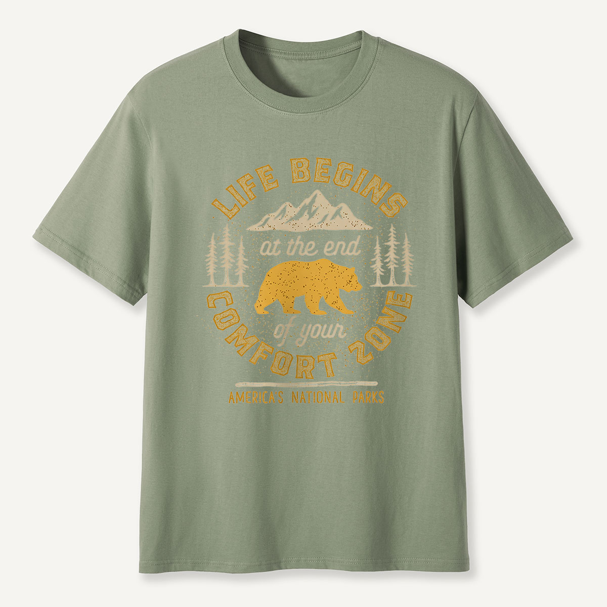 Life Begins at the End of Your Comfort Zone Bear T-Shirt