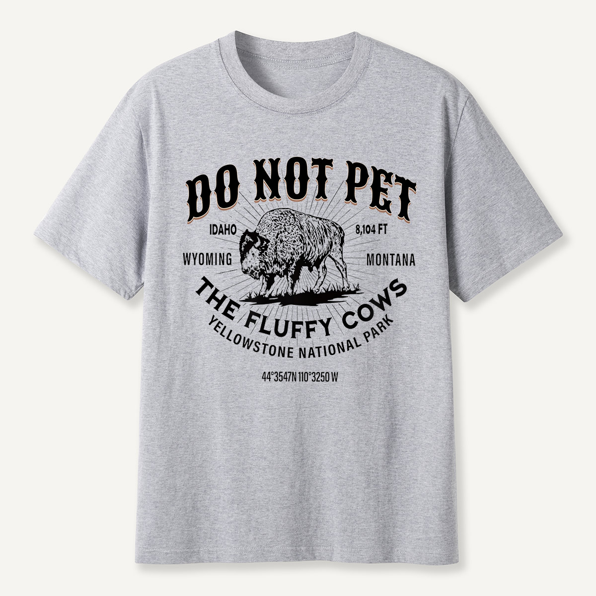 Do Not Pet the Fluffy Cows Yellowstone Coordinates T-Shirt