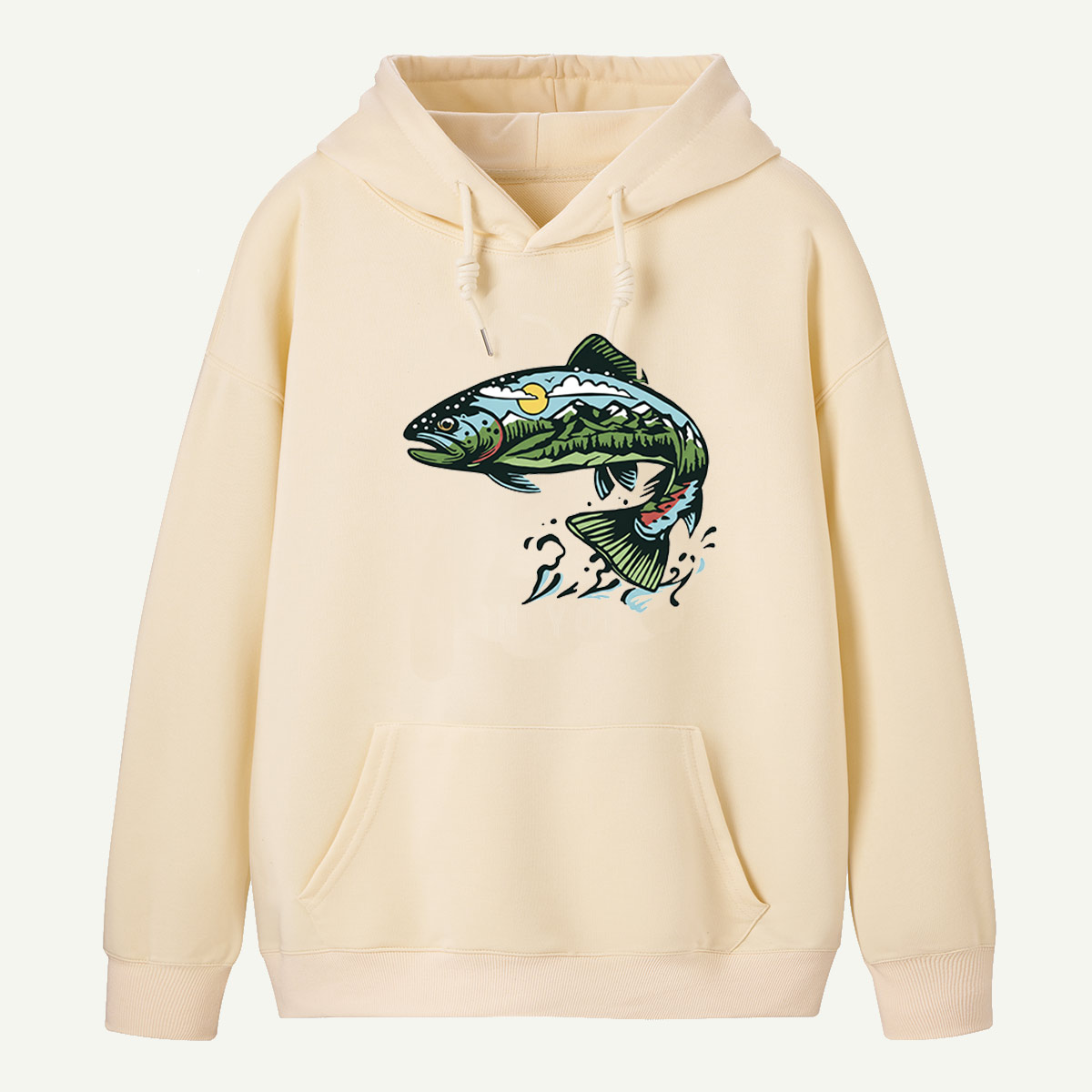 Mountain Moon Inside The Trout Hoodie