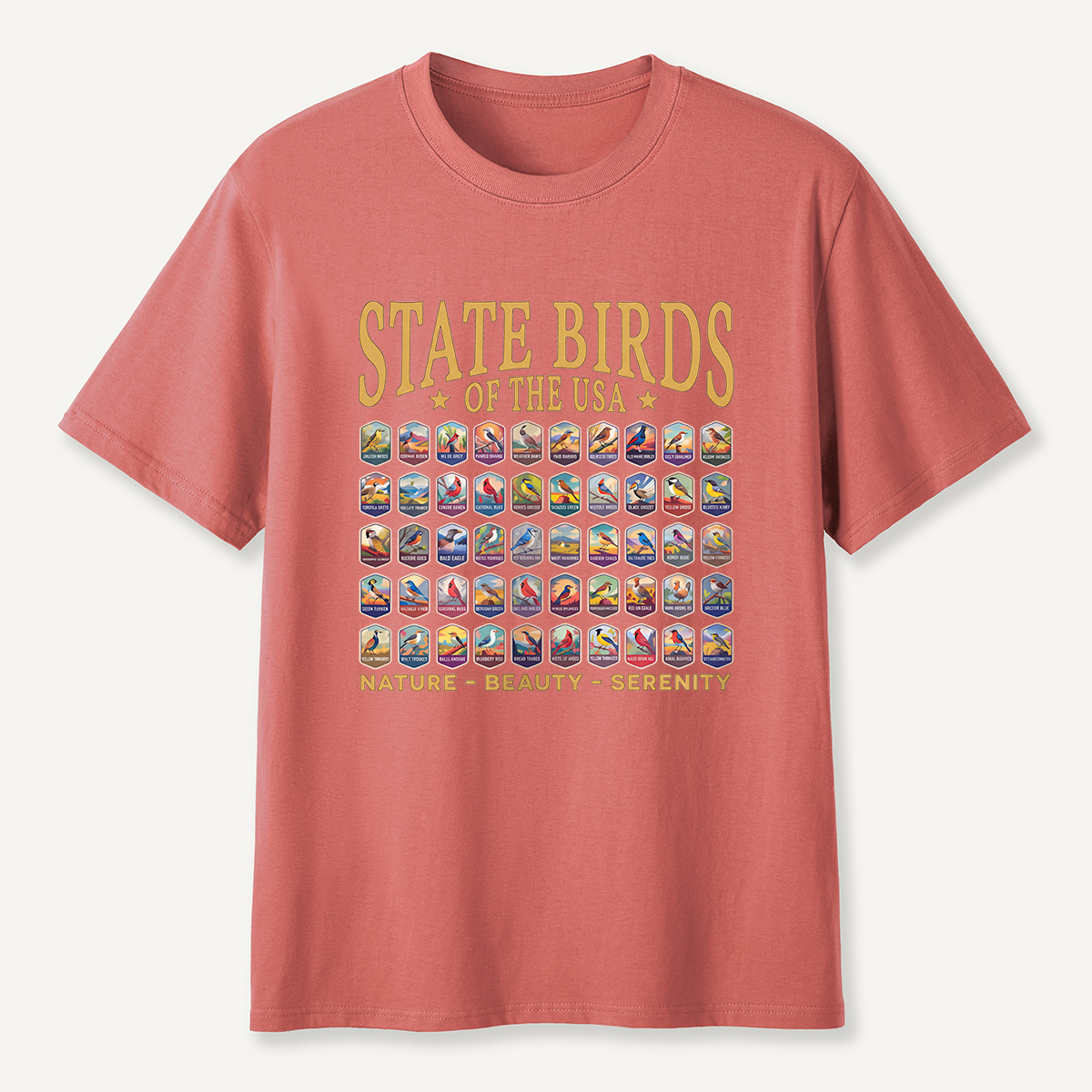 MDCTBYWY26071704State Birds of the USA T-Shirt