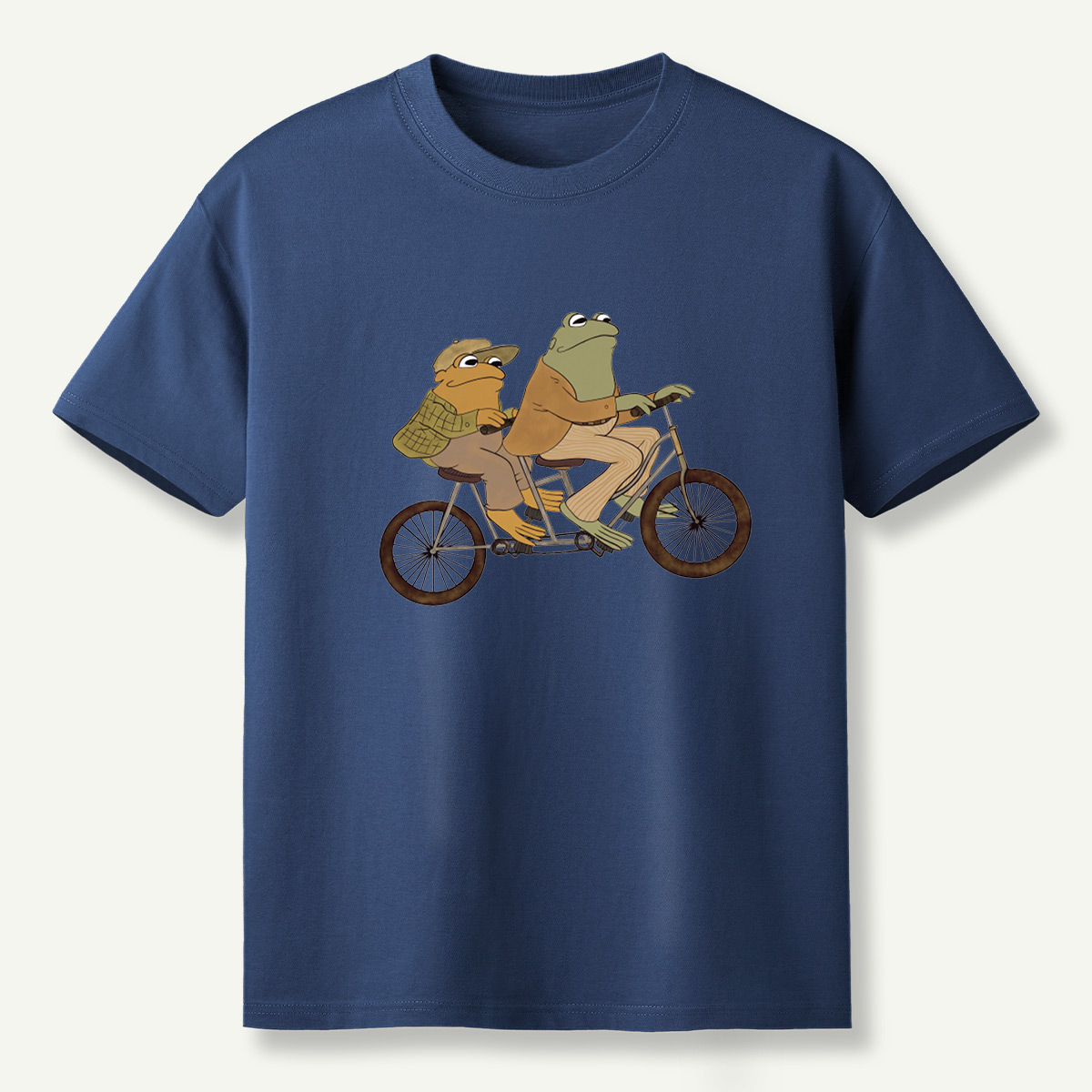 Vintage Frog Tandem Bicycle Whimsical Illustration T-Shirt