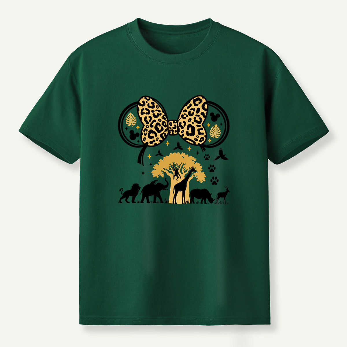 Leopard Bow Wildlife Silhouette T-Shirt