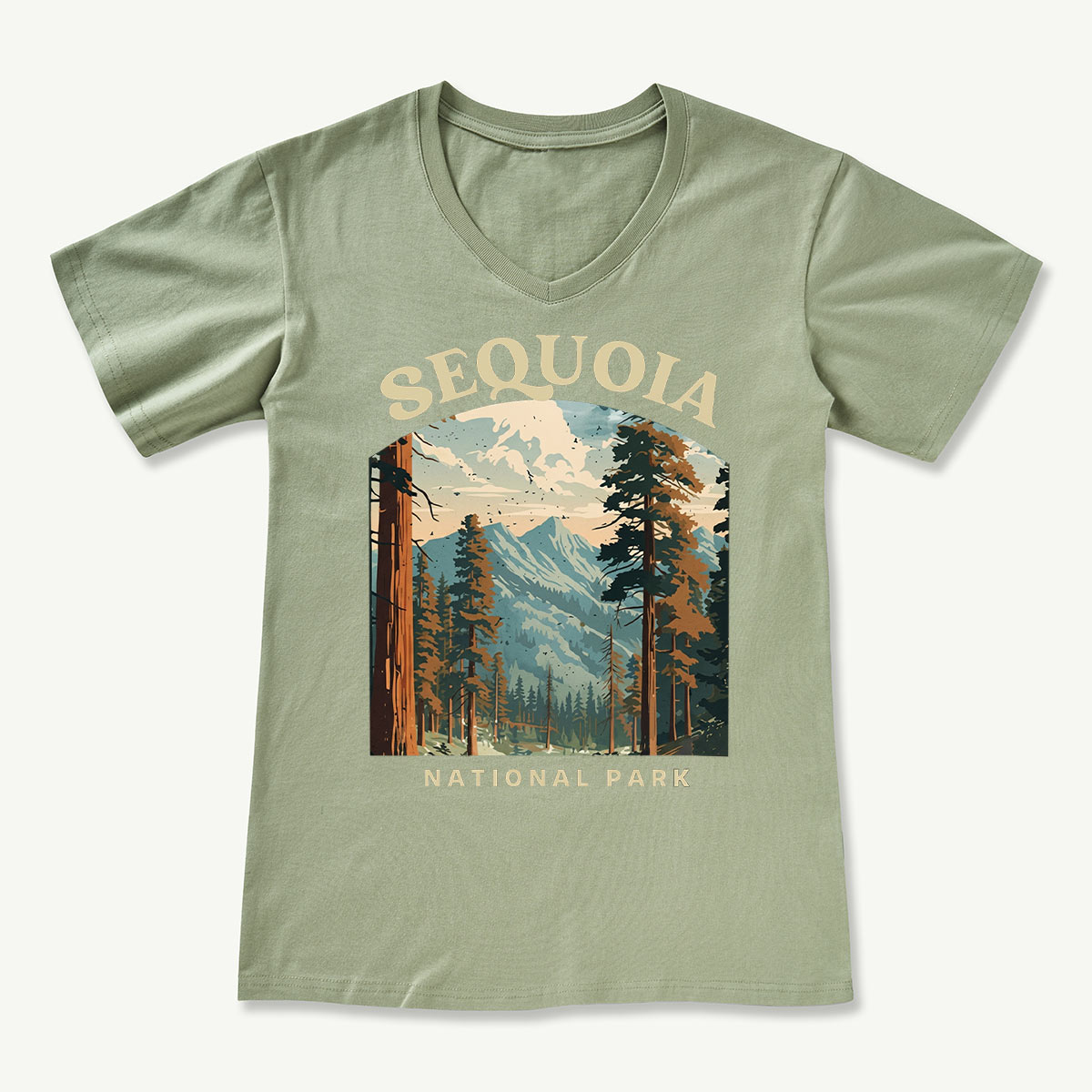 Sequoia National Park Giant Sequoia V-neck T-Shirt