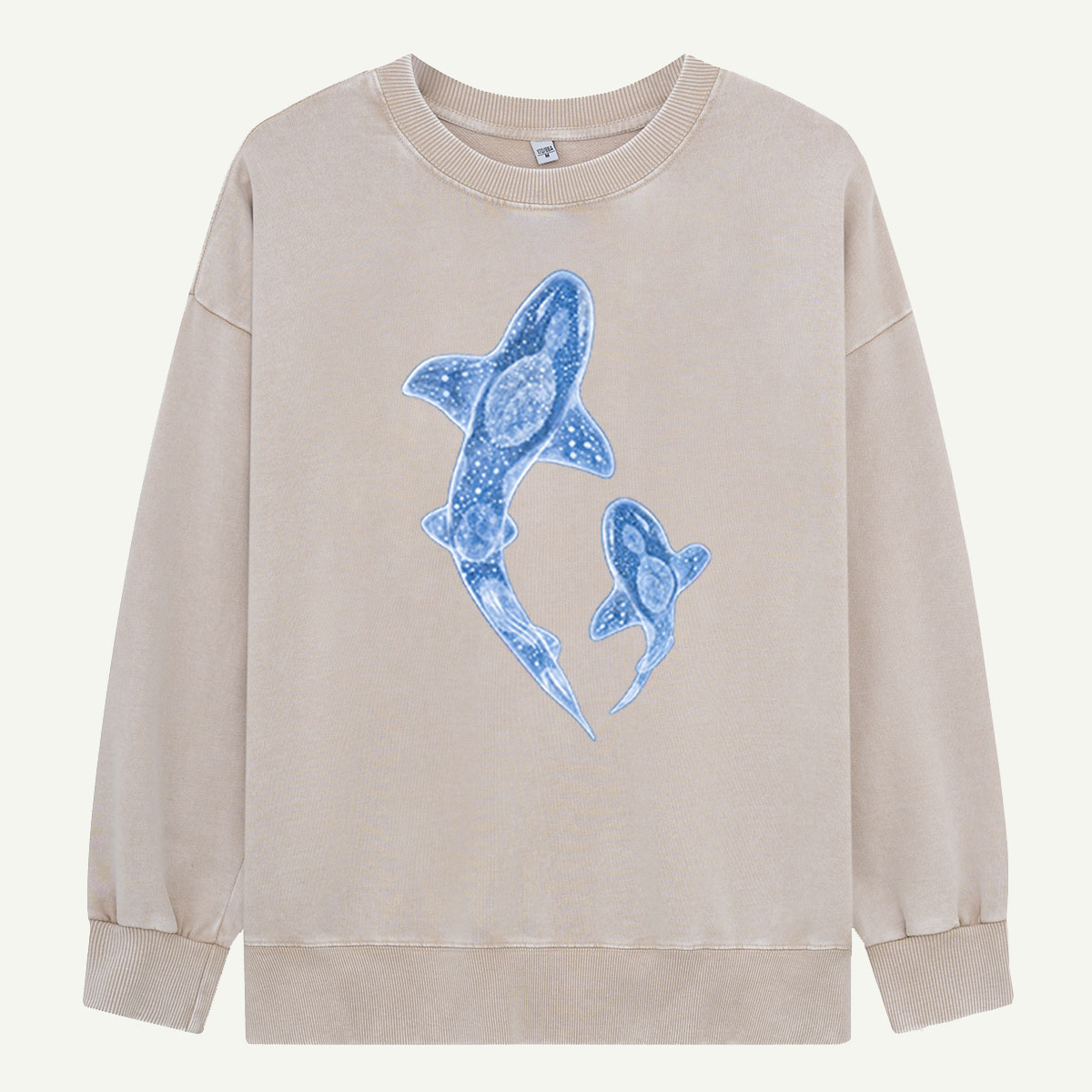 Sunset Mountain Fish Silhouette Washed Sweatshirts