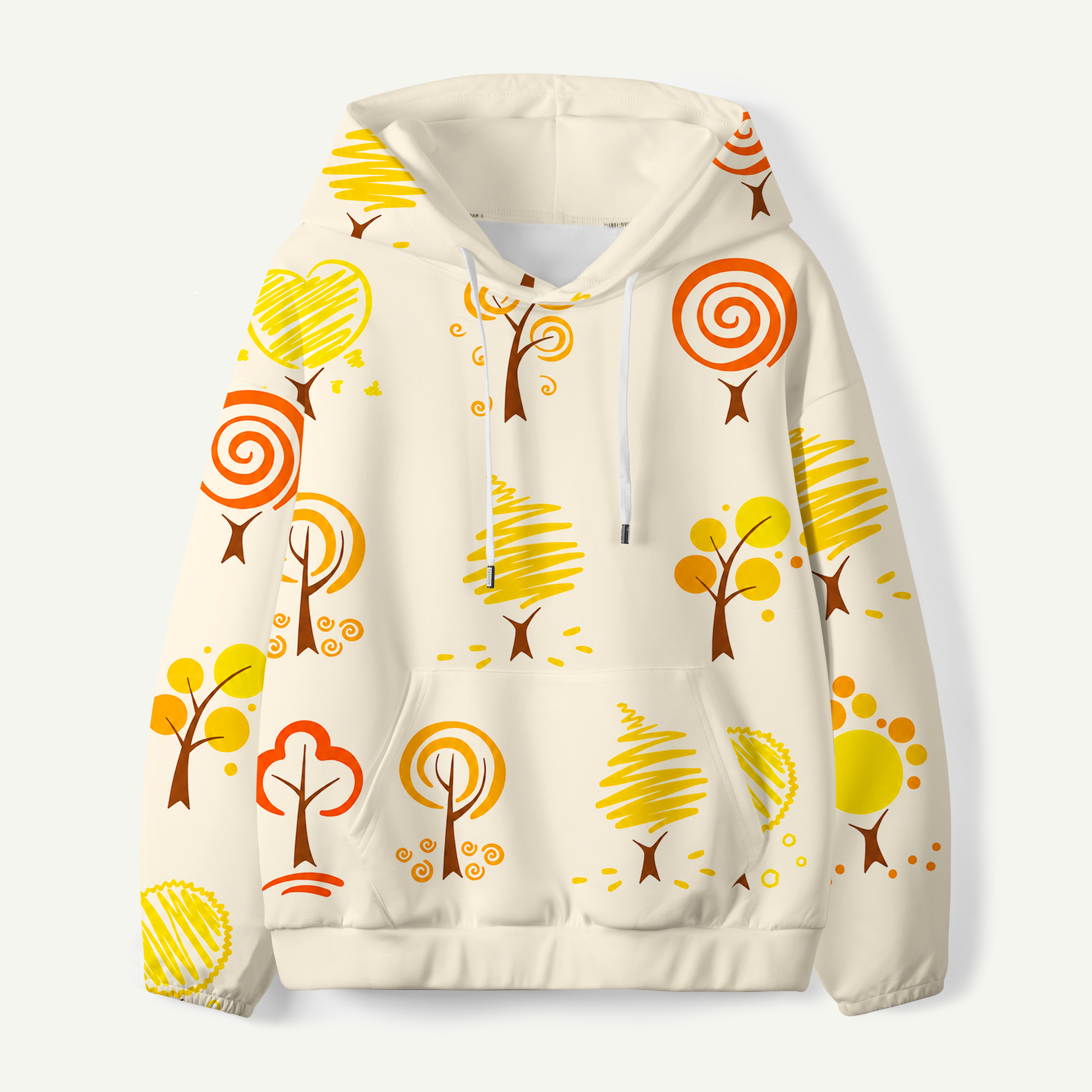 Nature Symbols Retro Doodle Chart Kids All-over Printed Hoodie