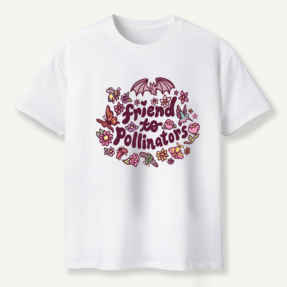 Friend To Pollinators Garden Wildlife Circle T-Shirt