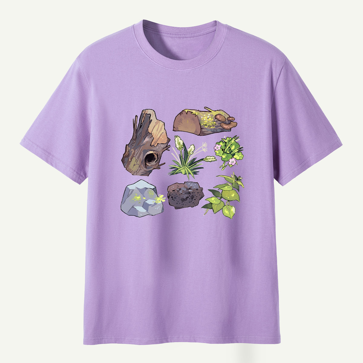 Woodland Moss Rock Nature Collection T-Shirt