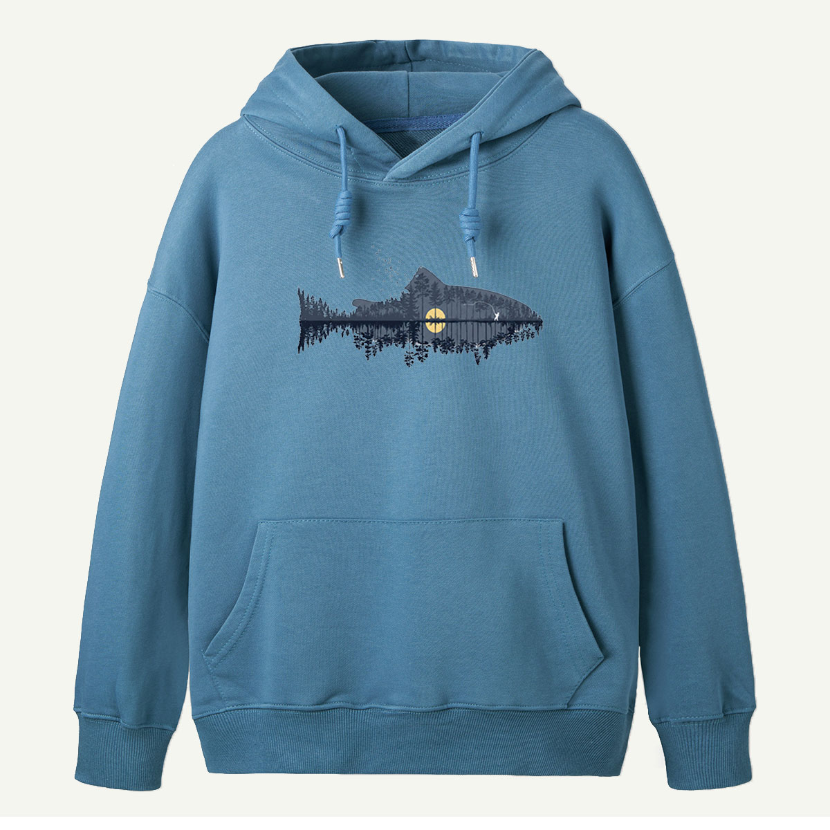 Fishscape Moonlit Forest Hoodie