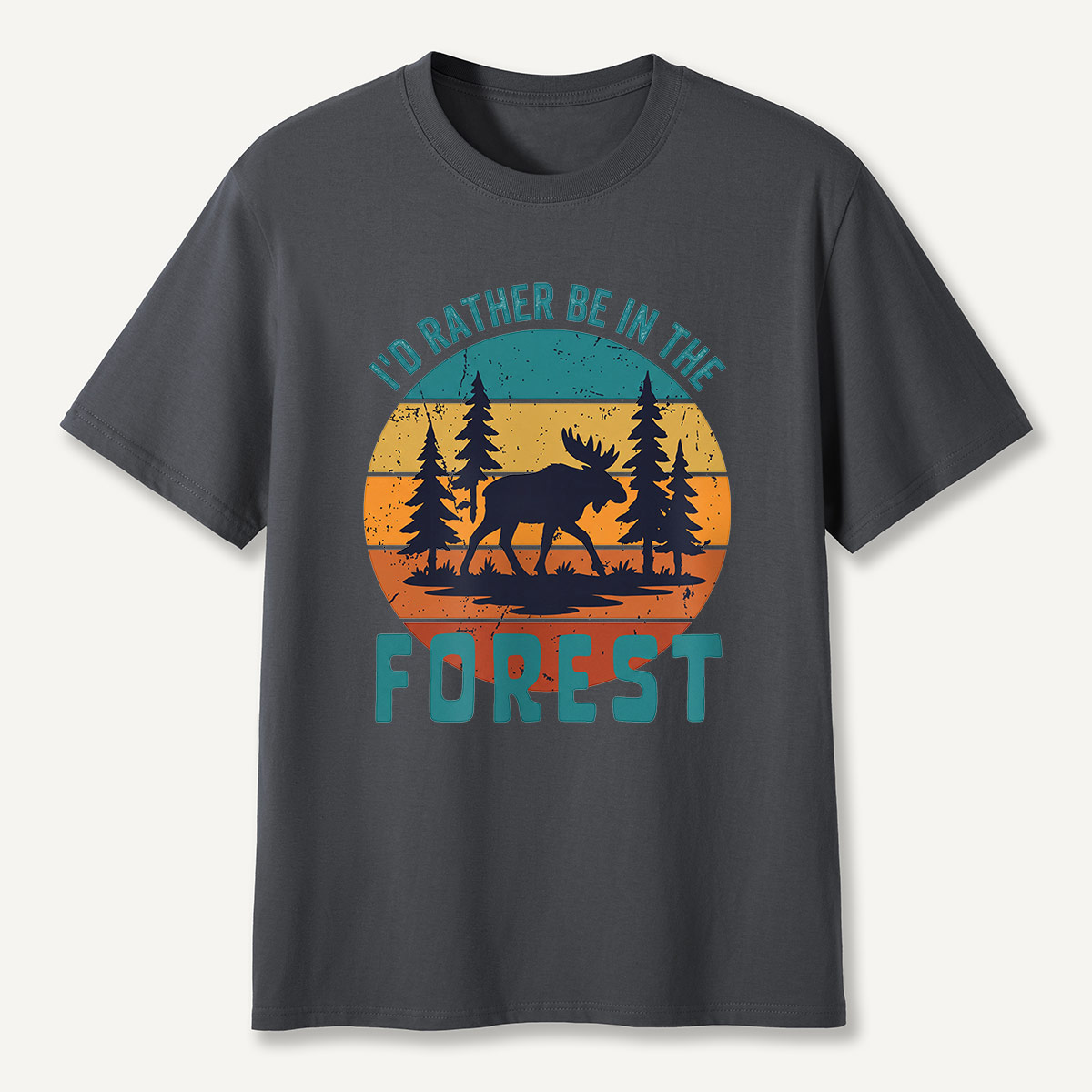 I’d Rather Be in the Forest Moose Sunset T-Shirt