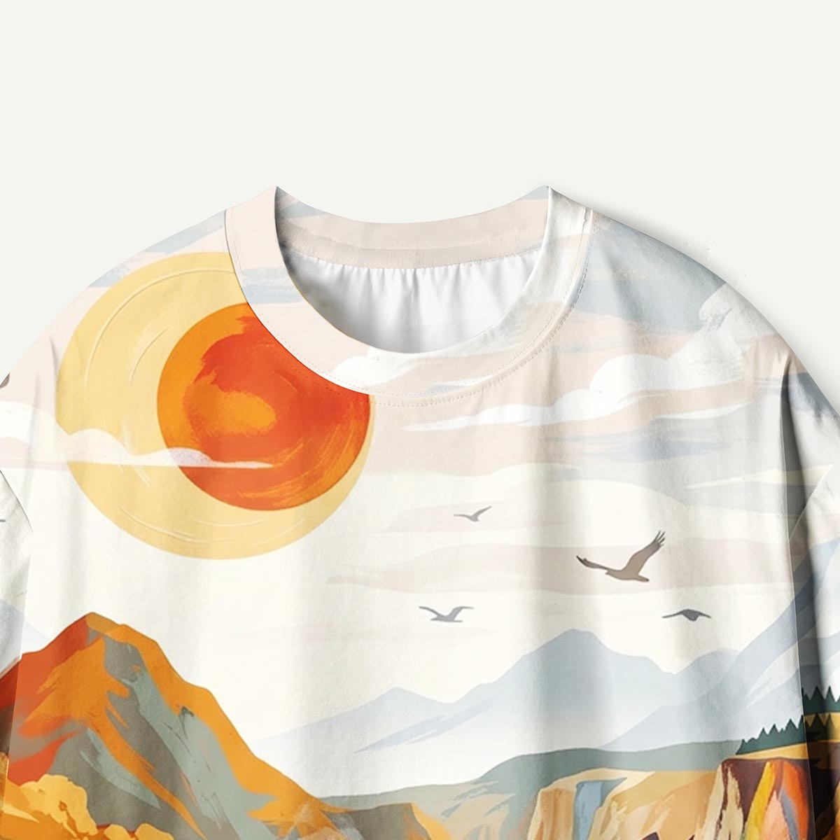 Yellowstone National Park Sunset Premium Eco All-Over Print T-Shirt