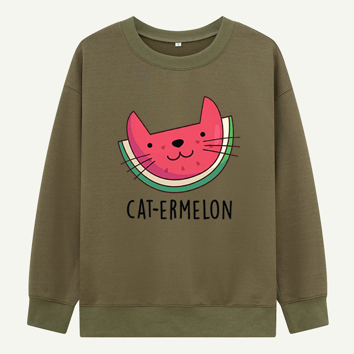 Cat Ermelon Slice Sweatshirts