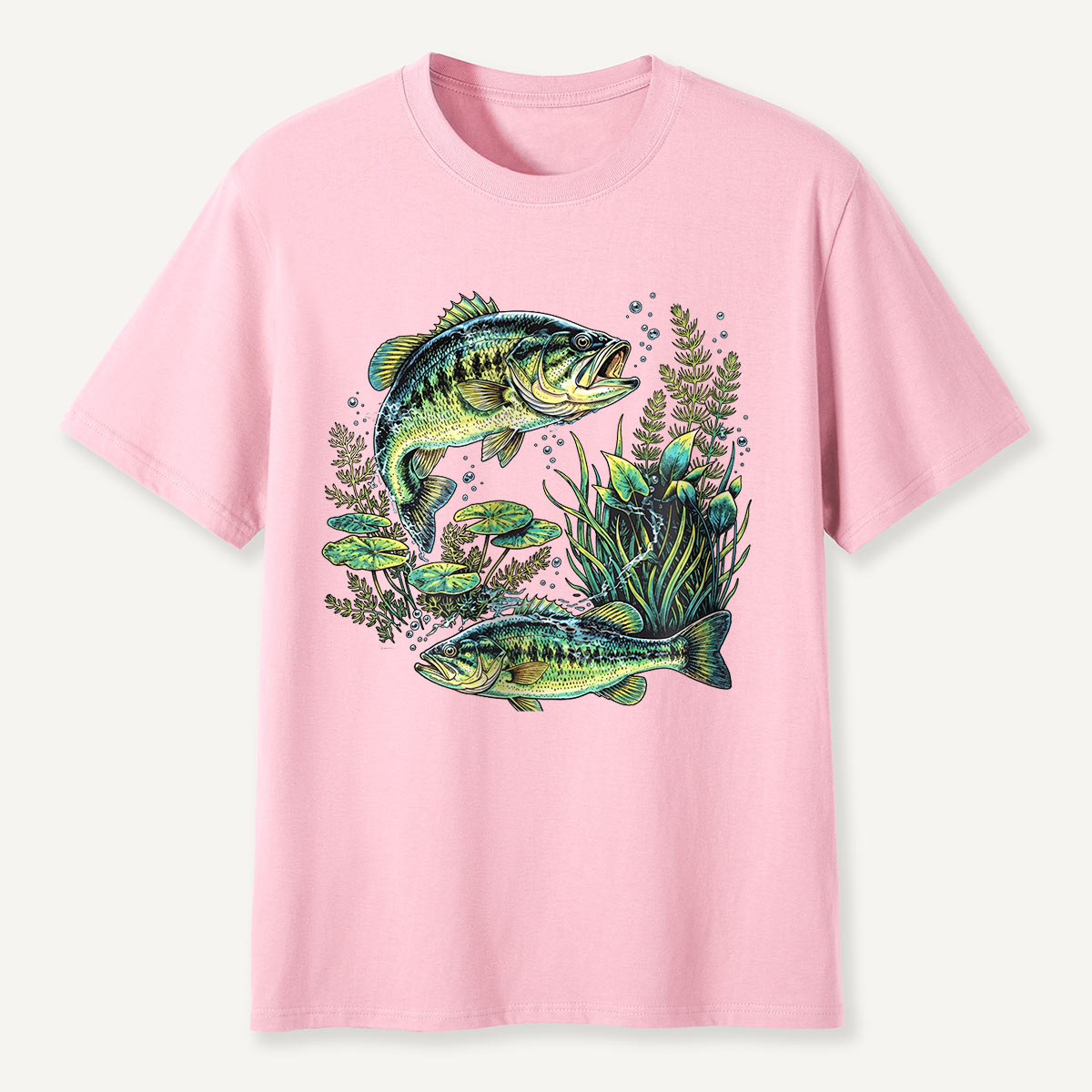 Largemouth Bass Underwater Scene T-Shirt