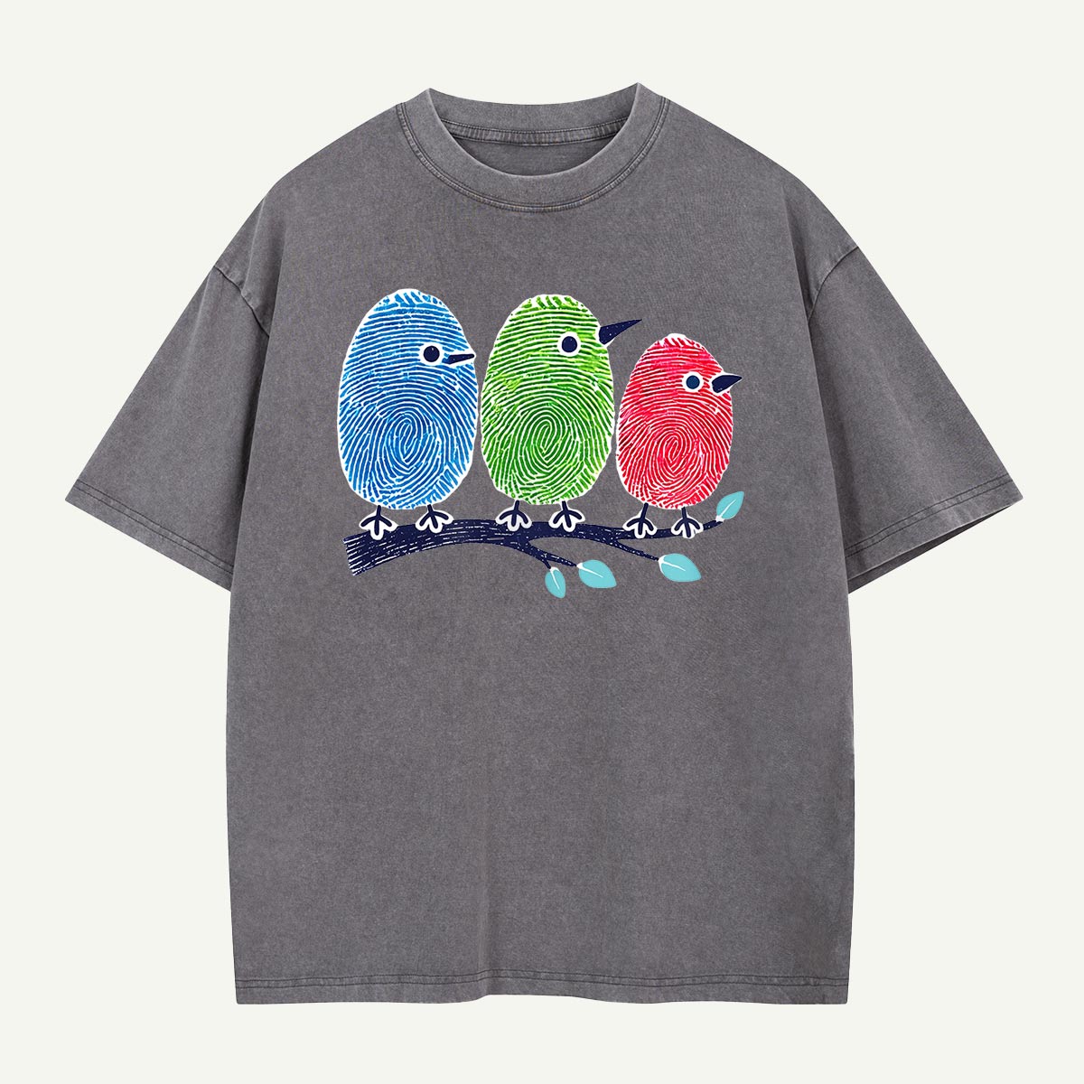 Three Birds Leave Their Mark Washed T-Shirt