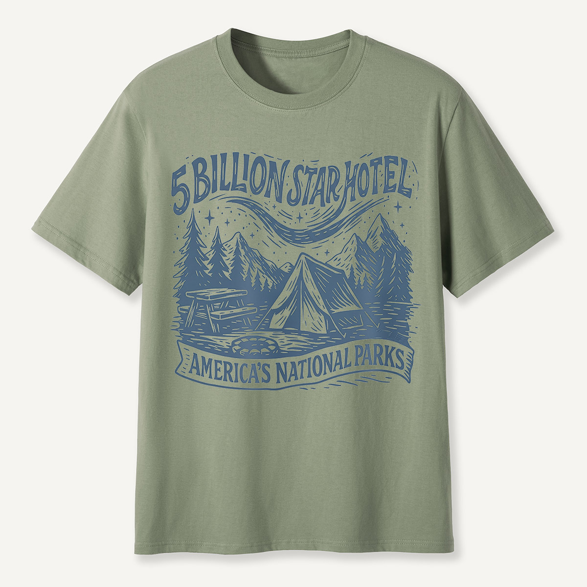 5 Billion Star Hotel Camping National Parks T-Shirt