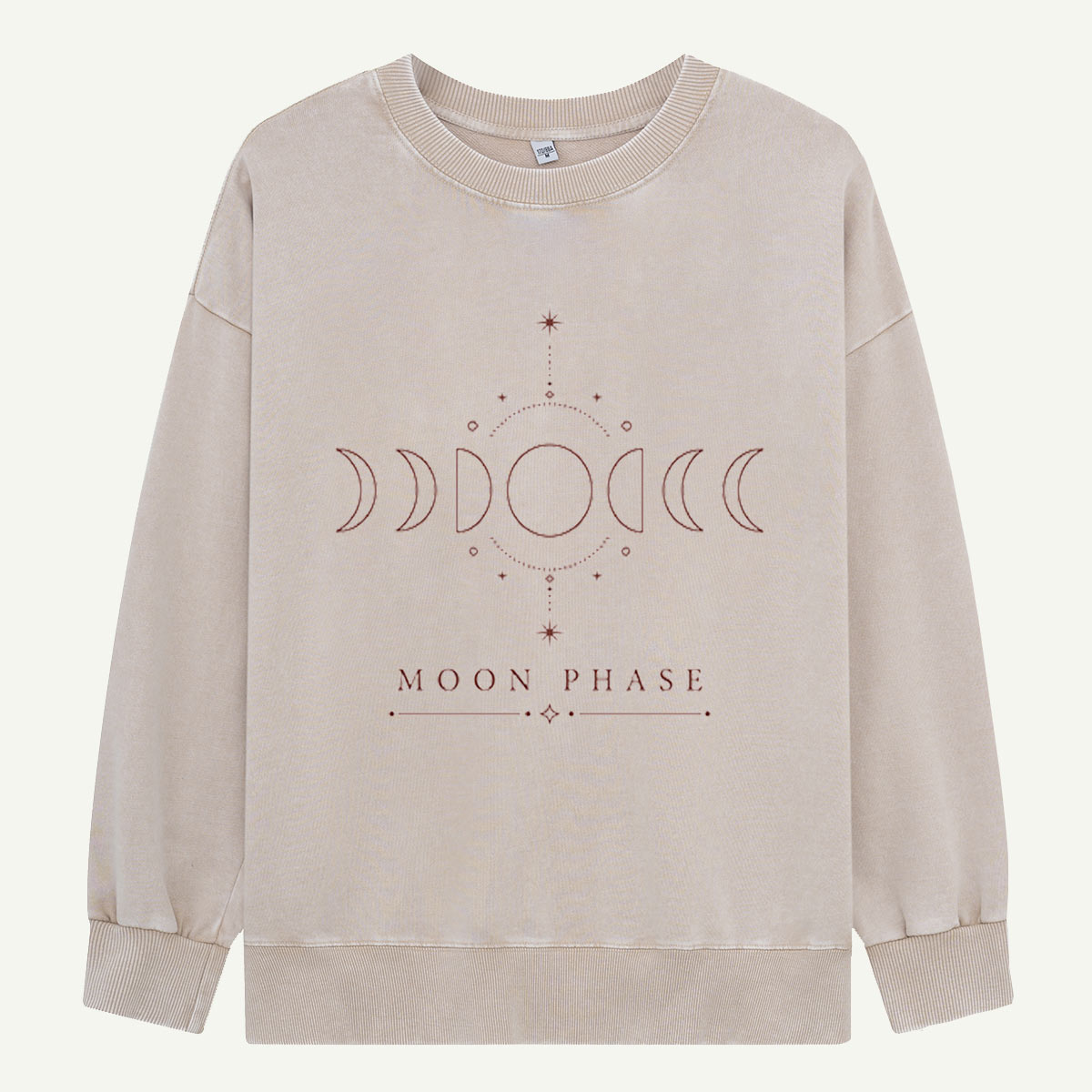 Moon Phase Minimal Magic Washed Sweatshirts
