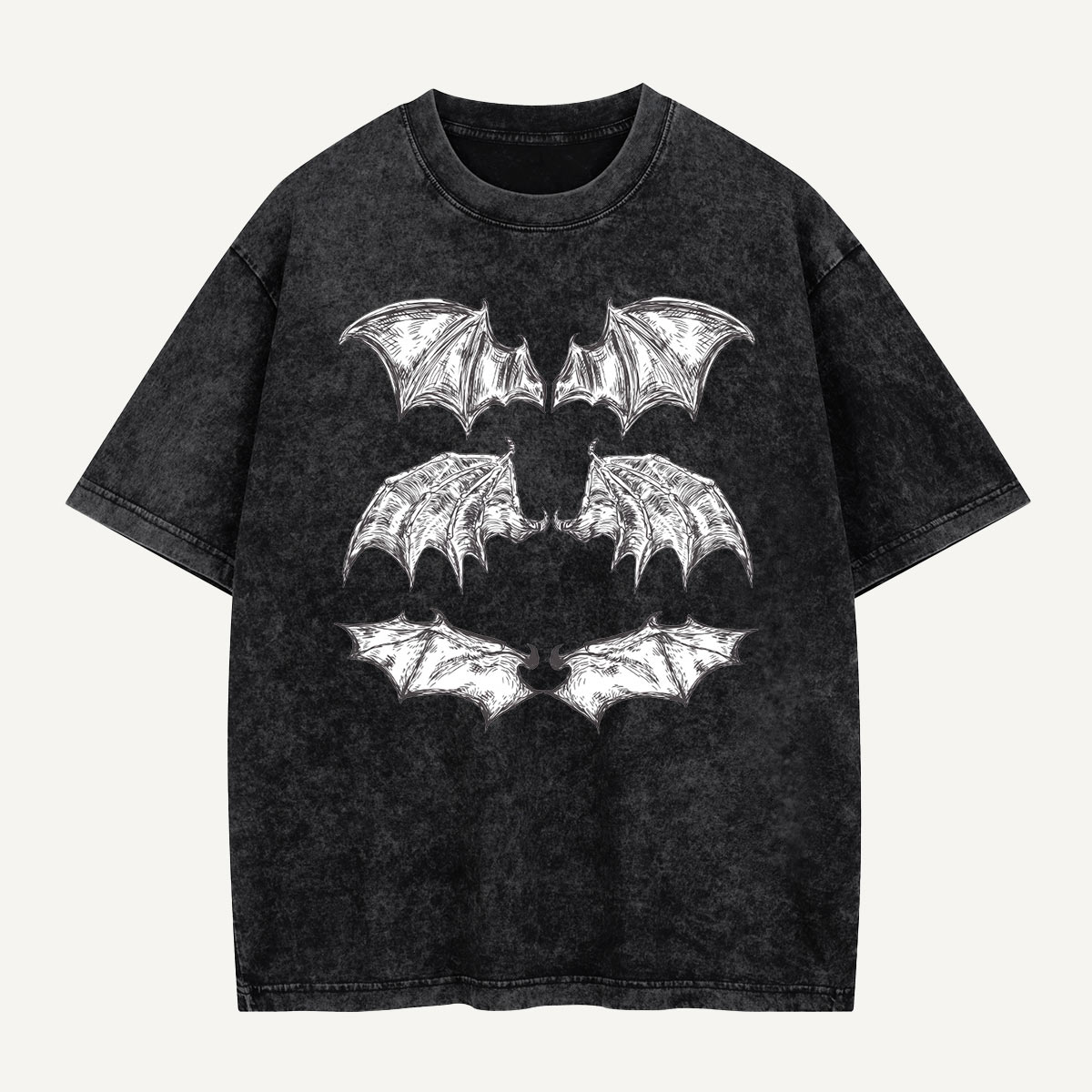 A Study in Bat Wings Washed T-Shirt