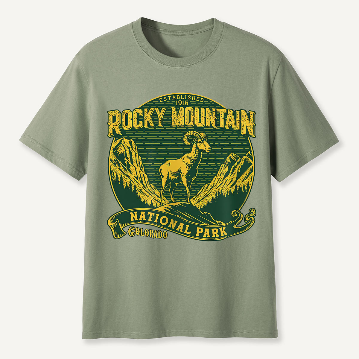Rocky Mountain National Park Ram Badge T-Shirt