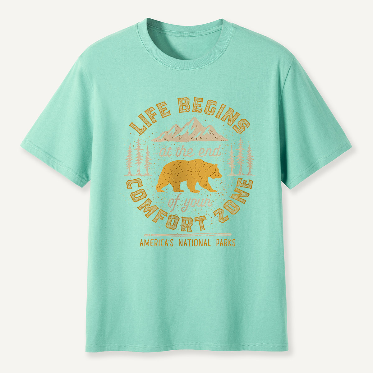 Life Begins at the End of Your Comfort Zone Bear T-Shirt
